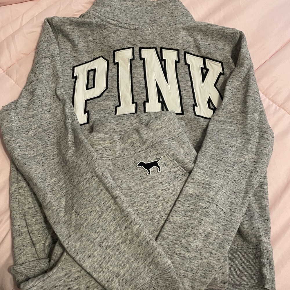 Pink half zip sweat suit size small